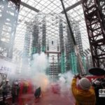 台北市大巨蛋上樑 趙藤雄宣布2016完工